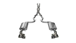 Ford Mustang Performance Exhaust - Dual Rear Exit - CORSA Performance - Cat Back Sport - Polished - `15-`17